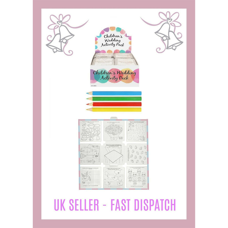 Download 6 x Kids Wedding Activity Pack Colouring Book & Crayons - Diamonte Designs