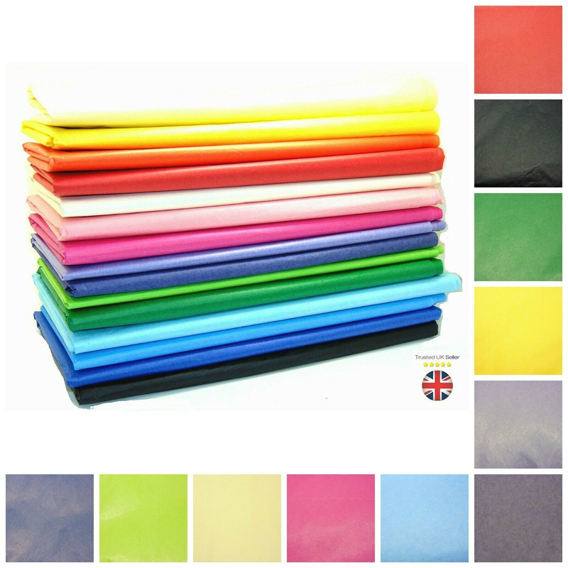 TISSUE PAPER SHEETS ACID FREE COLOUR BLACK WHITE Gift Wrapping