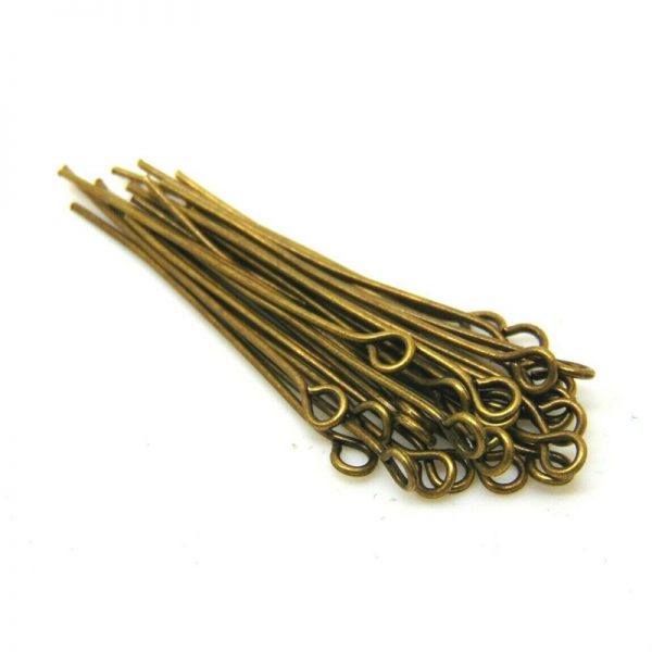 100pcs 33mm Antique Bronze Eye Pins Craft Finding Jewellery Beading i124