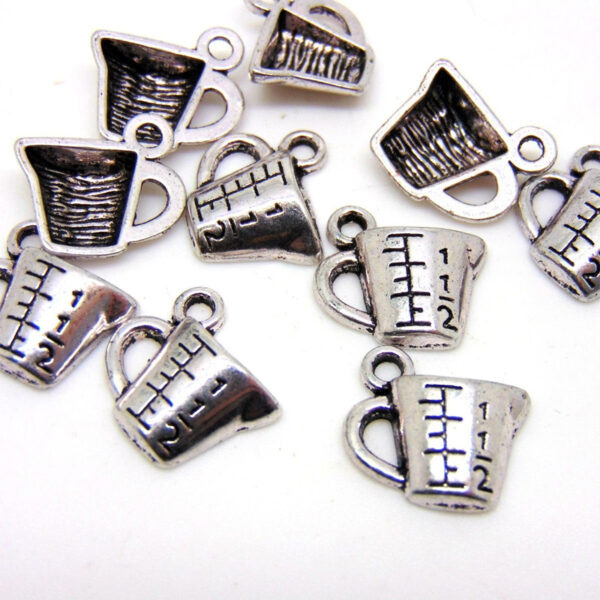 10 Pcs - Tibetan Silver 12mm Measuring Jug Charm Cooking Baking Chef O166