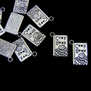 10 Pcs Tibetan Silver Cook Book Charms Food Recipe Cookery Chef Jewellery L62