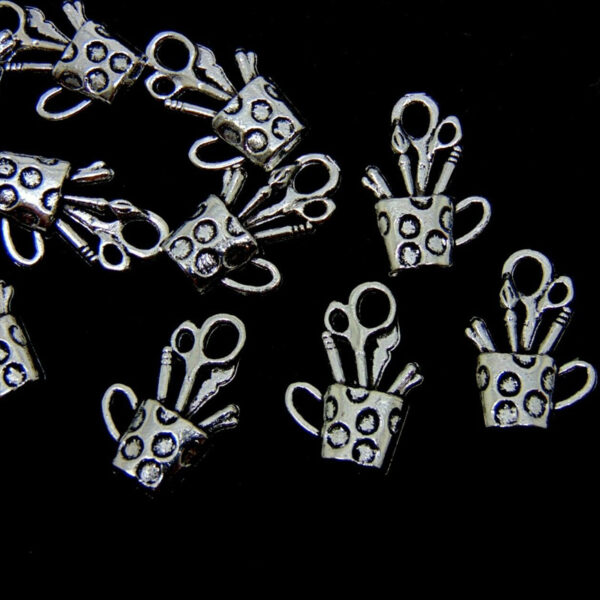 10 Pcs Tibetan Silver School Artist Paint Pot Teacher Charms Leaving Gift F59